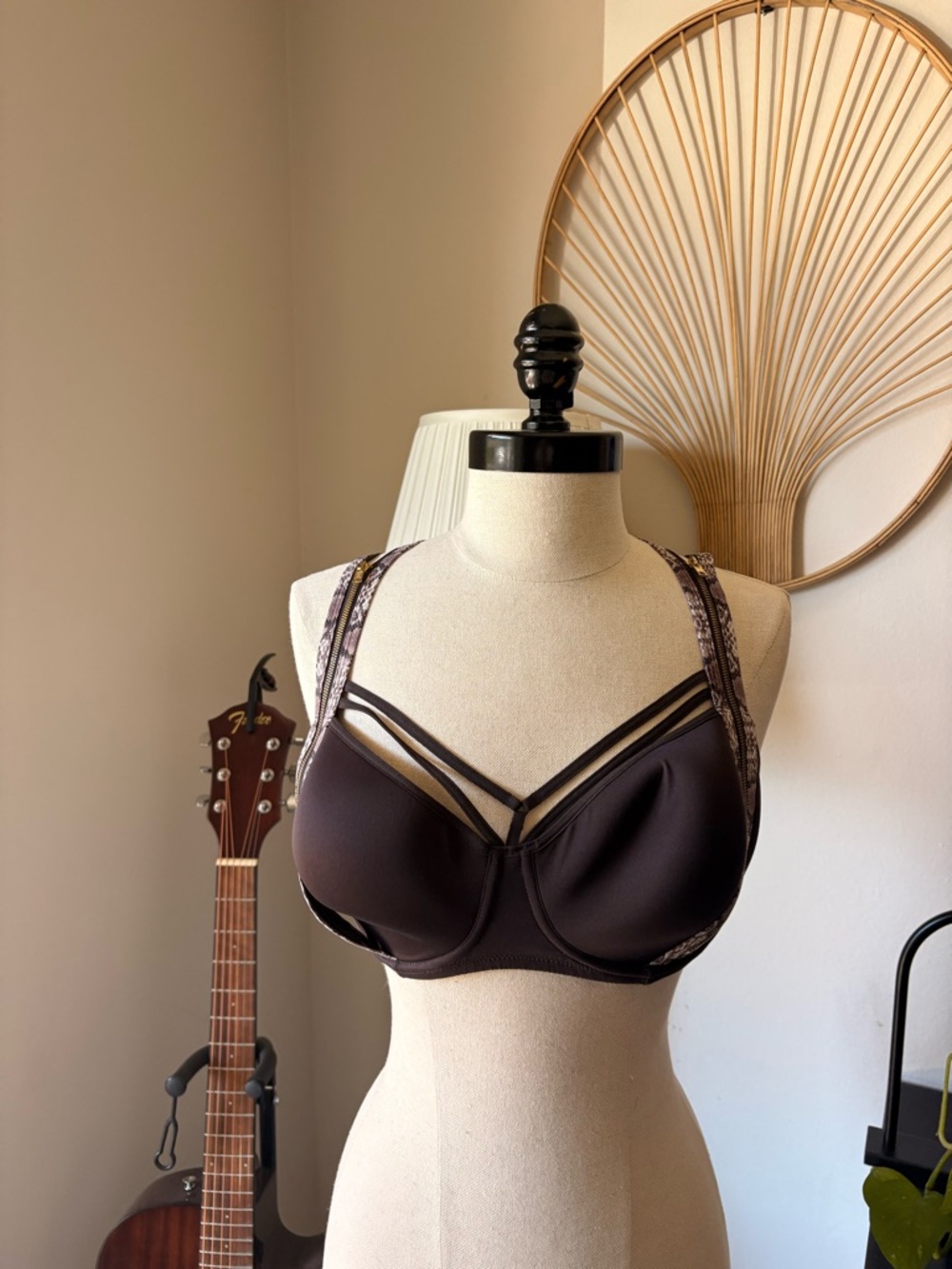 Dark gray Strappy Support Bra - Women Intimates & Sleepwear